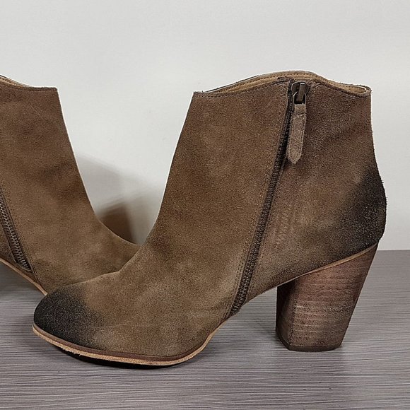 BP. Talton Fringe Bootie, Khaki Suede, Womens Size 6.5 & 9 - Picture 6 of 9